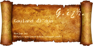 Gauland Édua névjegykártya